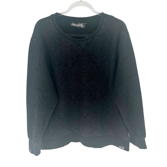 Killstar Sweatshirt Womens 4XL Black Damask Skulls Long Sleeve Goth Alternative - Picture 1 of 15